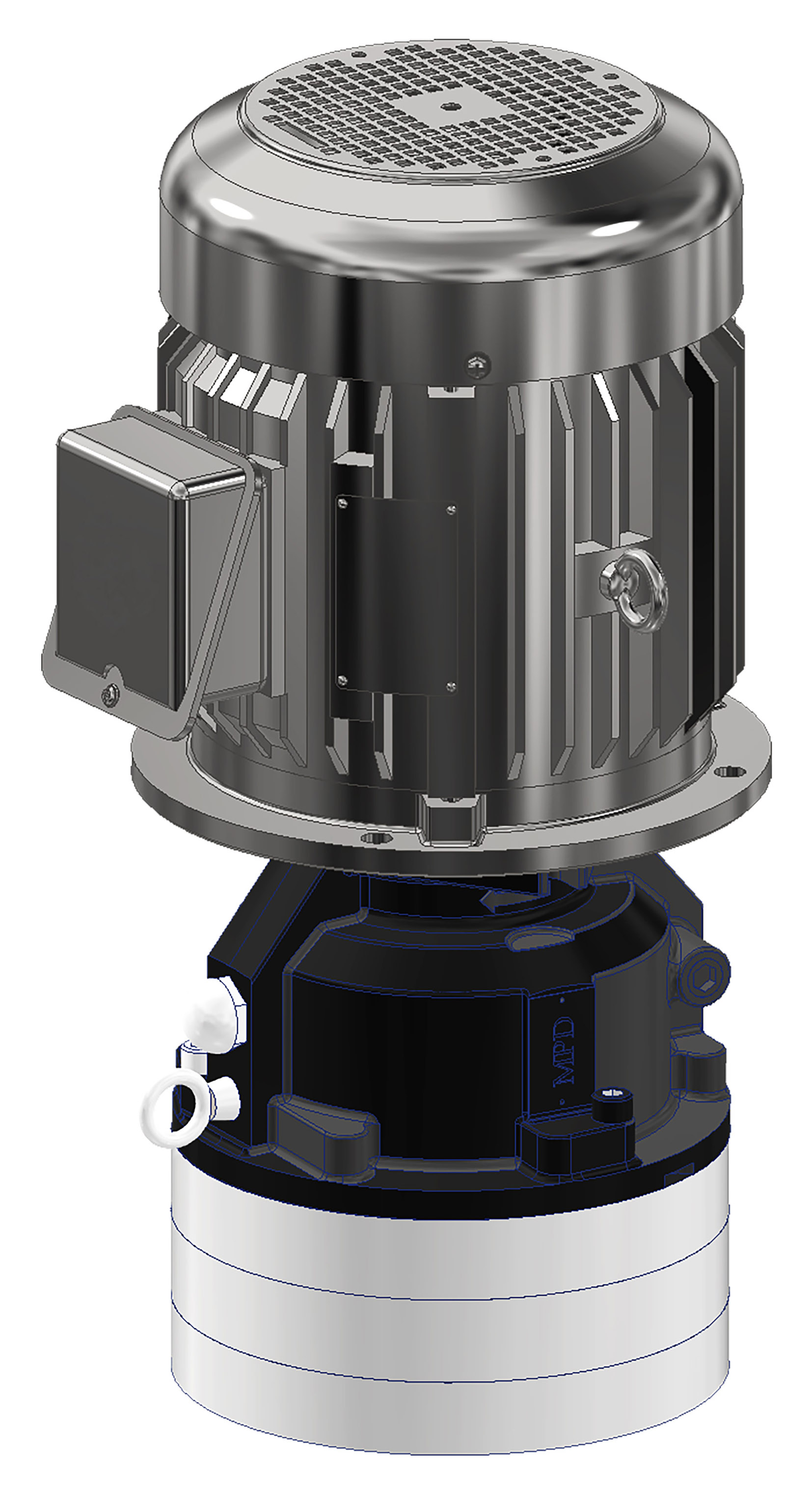 Direct mounting motor/high-pressure diaphragm pump combination