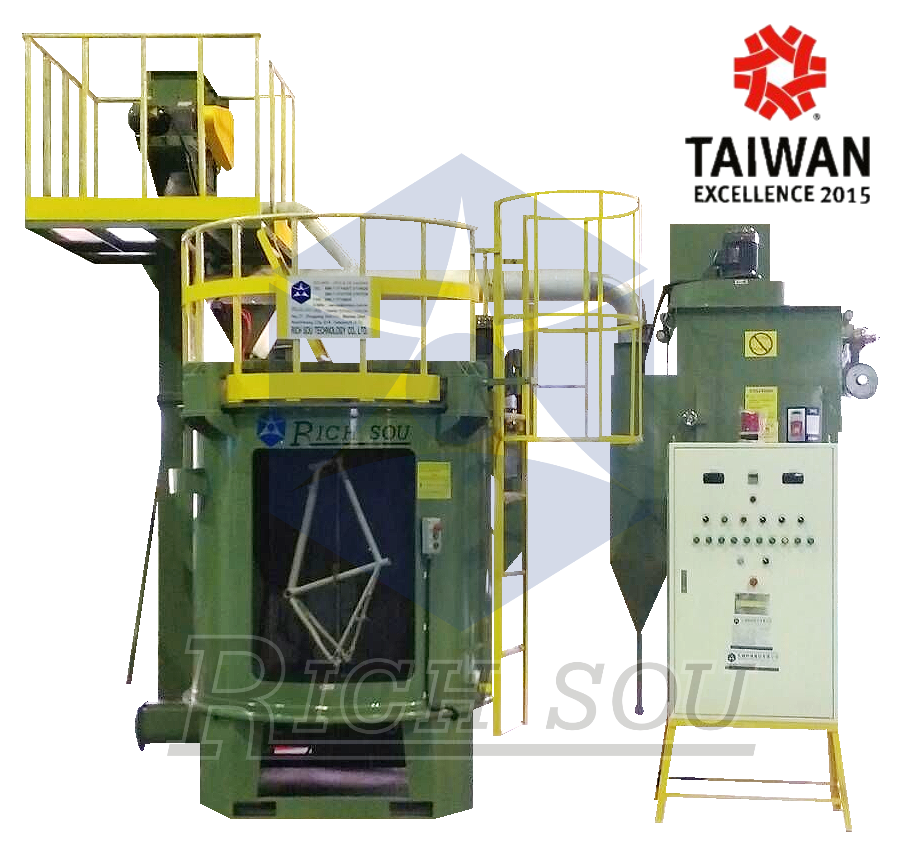 
                            TSA-206連續吊式噴洗噴砂機SHOT BLASTING MACHINE FOR BICYCLE ALLOY FRAMES
                        