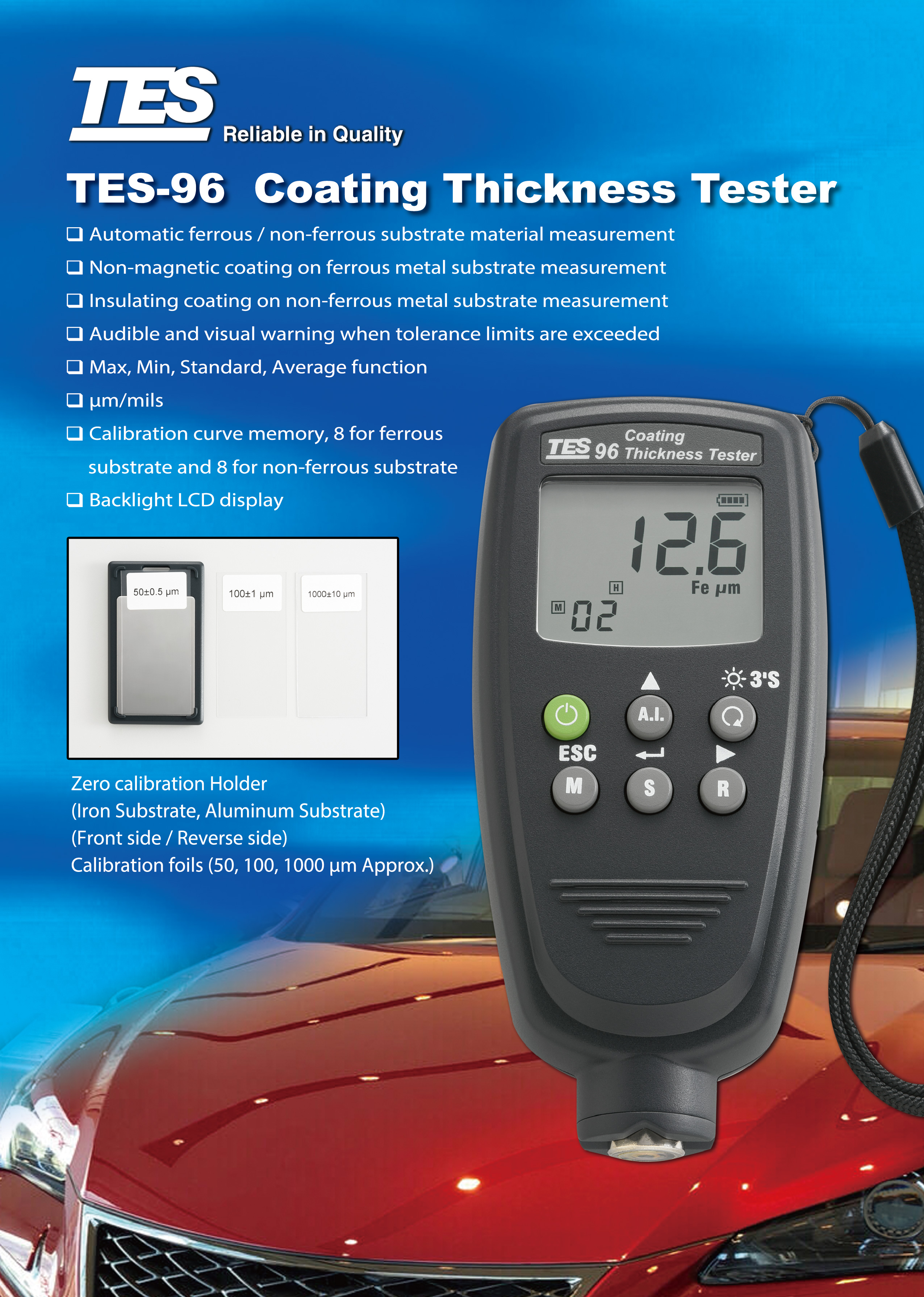 TES-96 Coating Thickness Tester