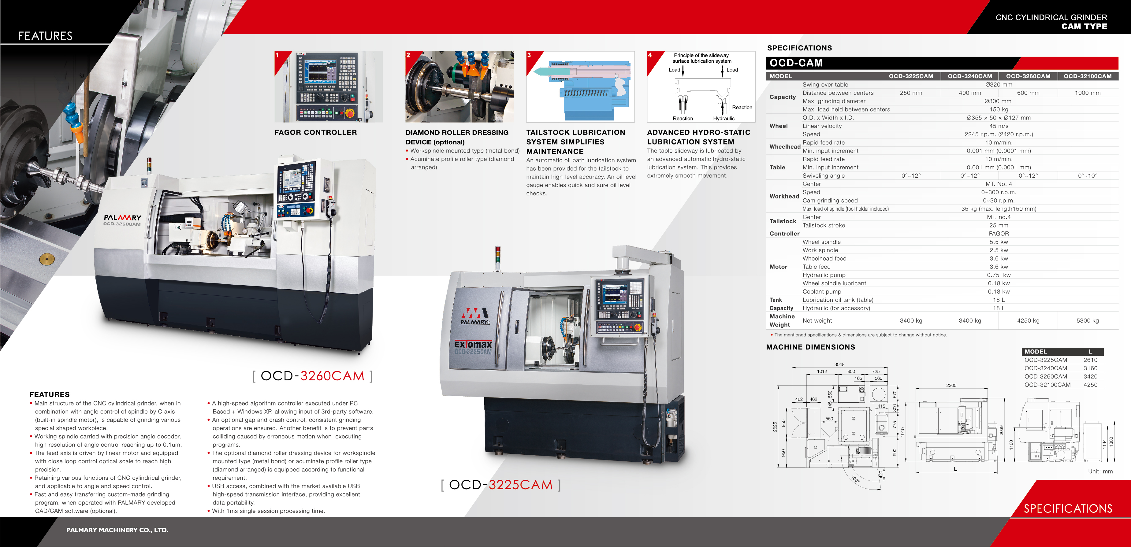 CNC Cylindrical Grinding Machine - Non-Round Grinding series OCD-3260CAM