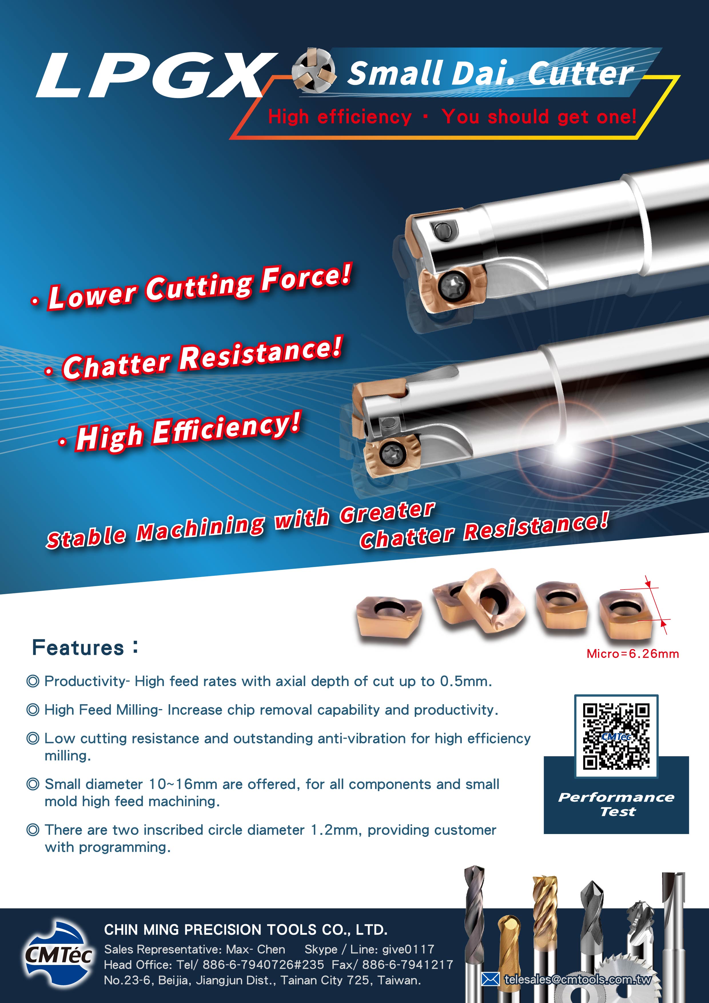 LPGX- High Feed Carbide Milling Insert