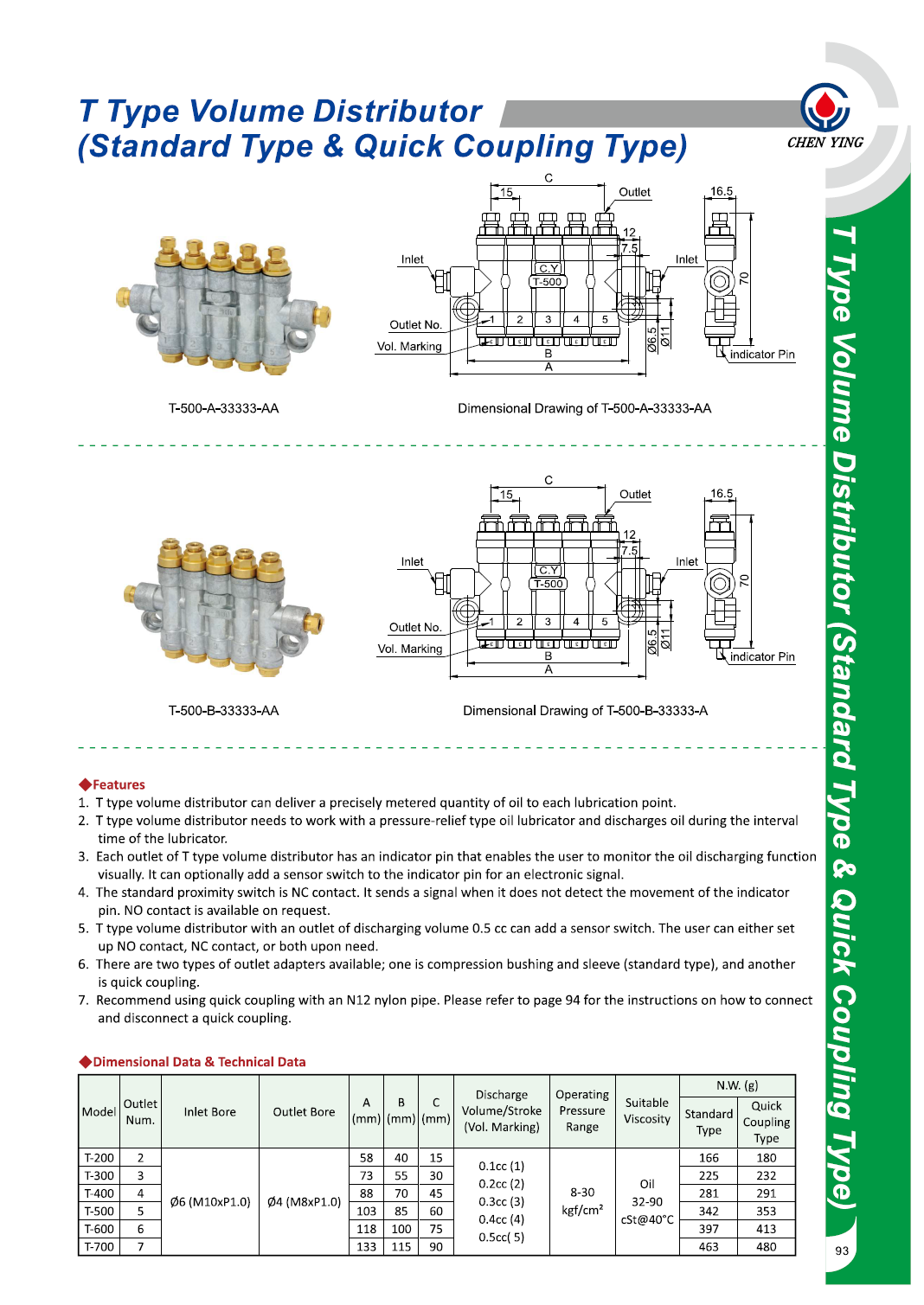 T Type Volume Distributor