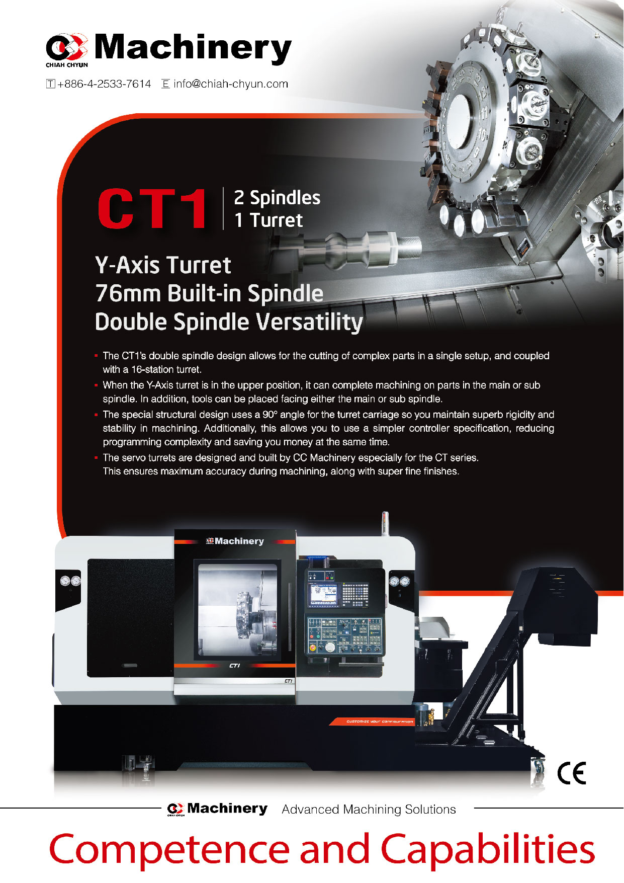 CT1-76YM Turrets type Turning and Milling Center