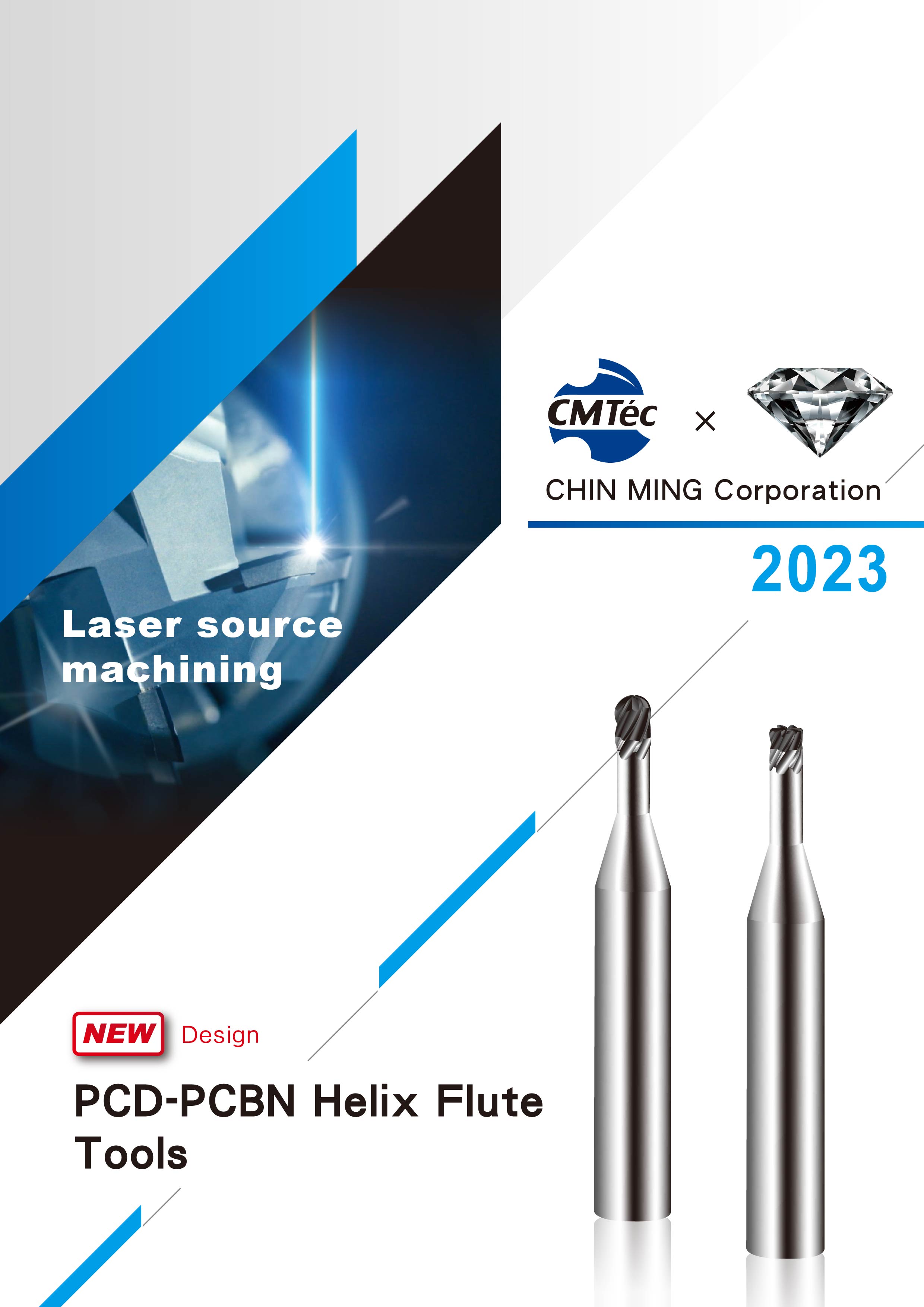 PCD-PCBN Helix Flute End Mills