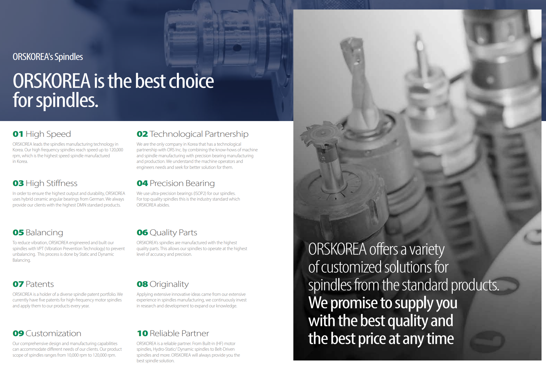 Magnetic Bearing Spindle Catalogue