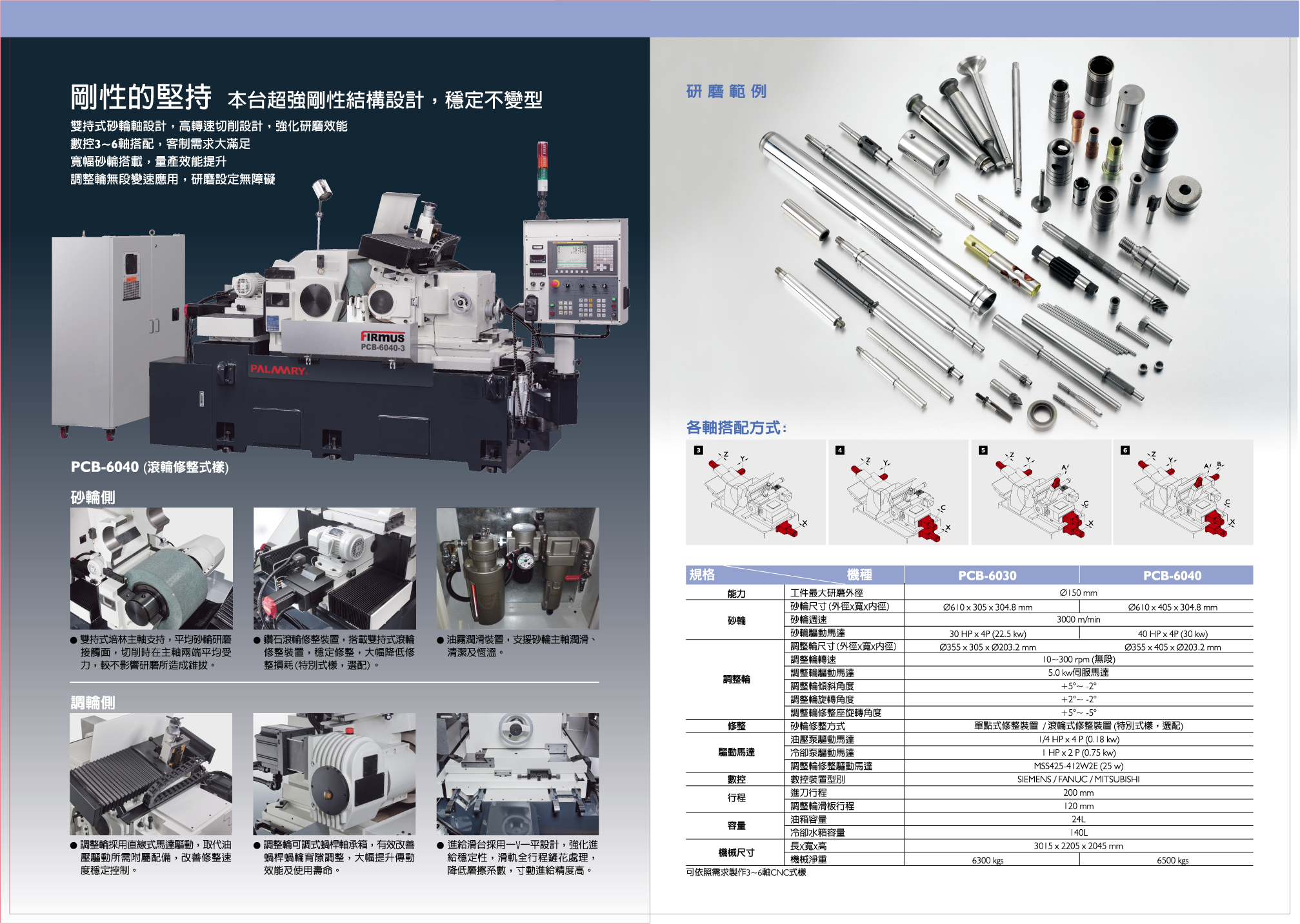 CNC 無心磨床-培林式主軸系列 PCB-6040-3