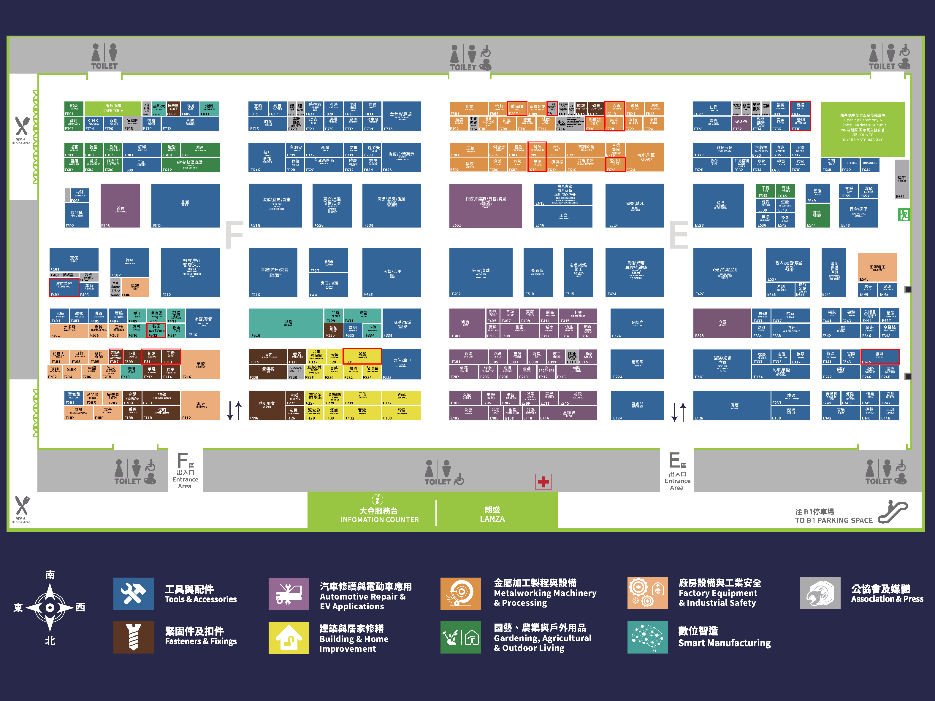廠商攤位位置預覽圖 - 點擊放大